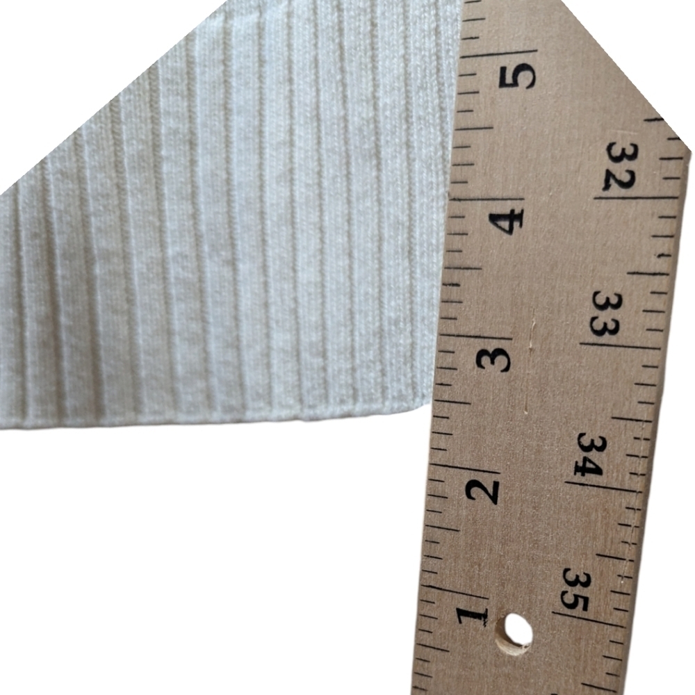 Athleta Wool/Cashmere Cream V Neck Tunic Sweater (M) - Picture 7 of 8